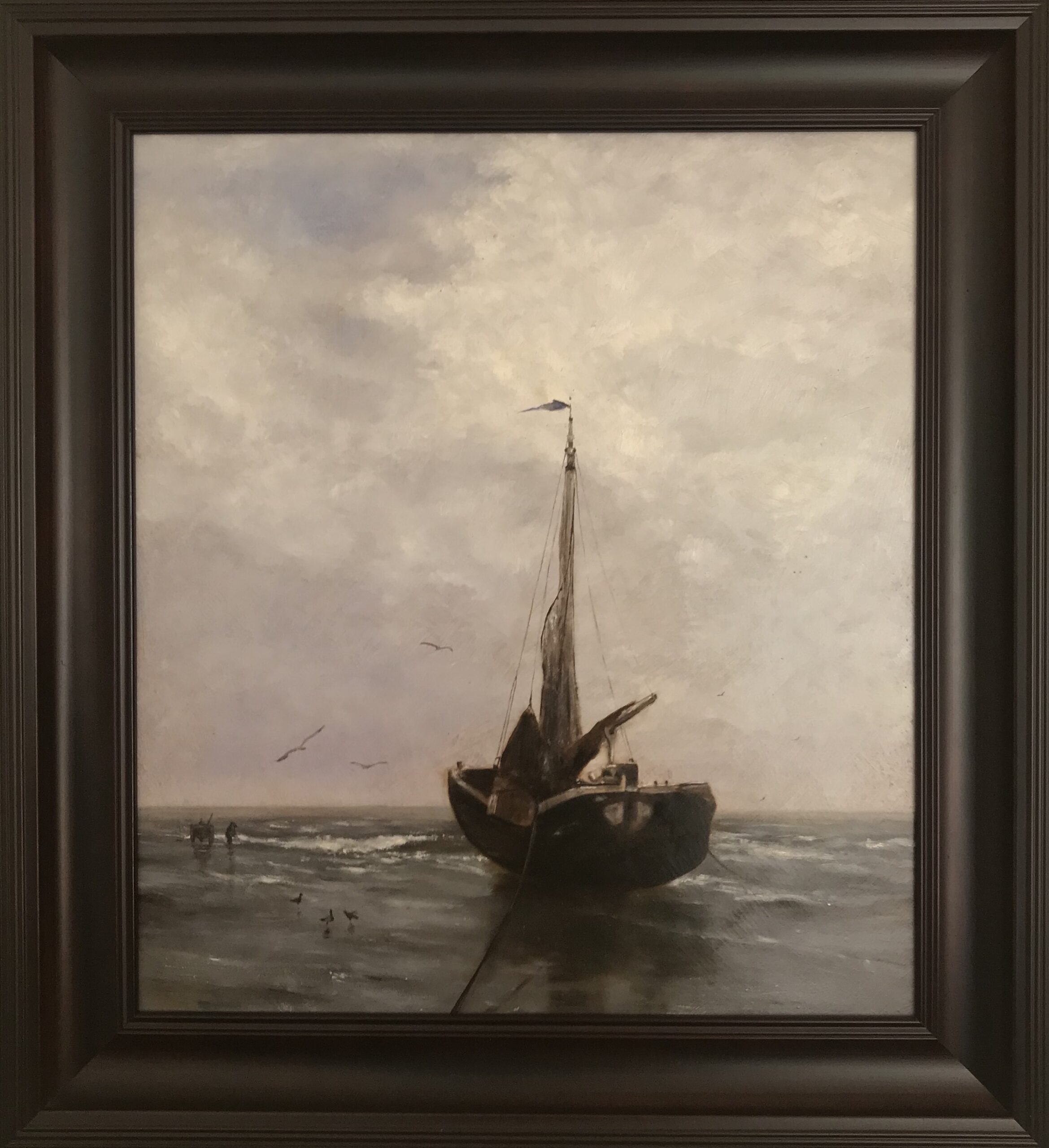 Bomschuit op het strand, naar J Mesdag